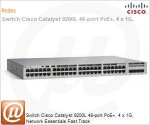 C9200L-48P-4G-E - Switch Cisco Catalyst 9200L 48-port PoE+, 4 x 1G, Network Essentials Fast Track 