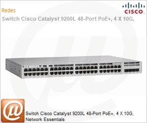 C9200L-48P-4X-E - Switch Cisco Catalyst 9200L 48-Port PoE+, 4 X 10G, Network Essentials 