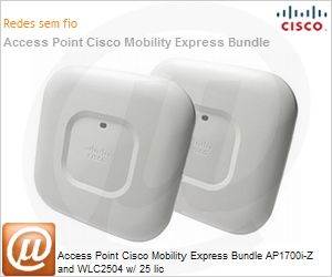 AIR-AP1702I-Z-WLC - Access Point Cisco Mobility Express Bundle AP1700i-Z and WLC2504 w/ 25 lic