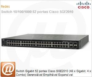 SGE2010 - Switch Gigabit 52 portas Cisco SGE2010 (48 x Gigabit; 4 x Combo) Gerencivel Empilhvel Expansvel