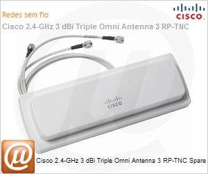 AIR-ANT2430V-R= - Cisco 2.4-GHz 3 dBi Triple Omni Antenna 3 RP-TNC Spare