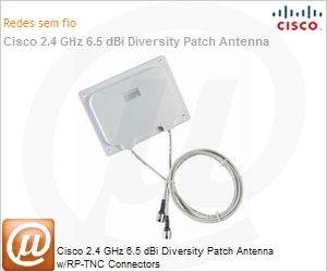 AIR-ANT2465P-R - Cisco 2.4 GHz 6.5 dBi Diversity Patch Antenna w/RP-TNC Connectors