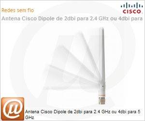 AIR-ANT2524DW-R= - Antena Cisco Dipole de 2dbi para 2.4 GHz ou 4dbi para 5 GHz