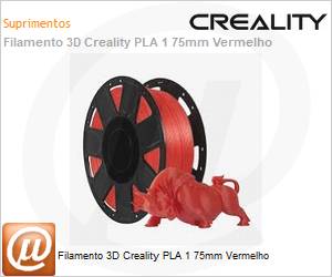 3301010124 - Filamento 3D Creality PLA 1 75mm Vermelho