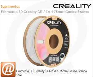 3301010296 - Filamento 3D Creality CR-PLA 1 75mm Gesso Branco 1KG