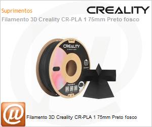 3301010297 - Filamento 3D Creality CR-PLA 1 75mm Preto fosco