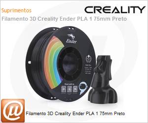 3301010306 - Filamento 3D Creality Ender PLA 1 75mm Preto