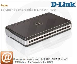 DPR-1061 - Servidor de Impresso D-Link DPR-1061 (1 x LAN 10/100Mbps; 1 x Paralelas; 2 x USB)