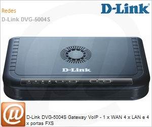 DVG-5004S - D-Link DVG-5004S Gateway VoIP - 1 x WAN 4 x LAN e 4 x portas FXS