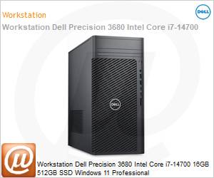 210-BMSF-VLKN - Workstation Dell Precision 3680 Intel Core i7-14700 16GB 512GB SSD Windows 11 Professional 