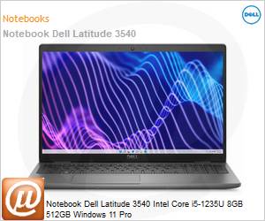 210-BMSH-NBLAT90 - Notebook Dell Latitude 3540 Intel Core i5-1235U 8GB 512GB Windows 11 Pro 