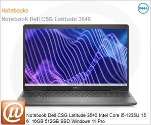210-BMSH-WTNK - Notebook Dell CSG Latitude 3540 Intel Core i5-1235U 15 6" 16GB 512GB SSD Windows 11 Pro 