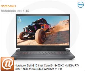 210-BMTH-WC02 - Notebook Dell G15 Intel Core i5-13450HX NVIDIA RTX 3050 16GB 512GB SSD Windows 11 Pro 