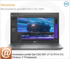 210-BMTS-WKS34 - Workstation porttil Dell CSG 3591 U7 32 RTX-6 512 Windows 11 Professional 