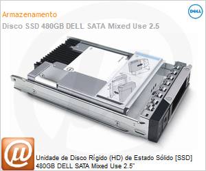 345-BDOL - Unidade de Disco Rgido (HD) de Estado Slido [SSD] 480GB DELL SATA Mixed Use 2.5" 