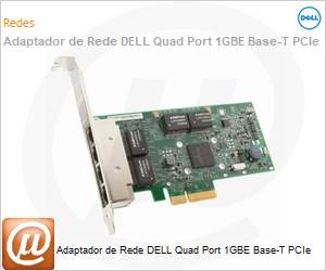 540-BDRL - Adaptador de Rede DELL Quad Port 1GBE Base-T PCIe 