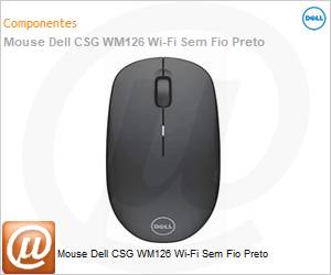 570-AANJ - Mouse Dell CSG WM126 Wi-Fi Sem Fio Preto