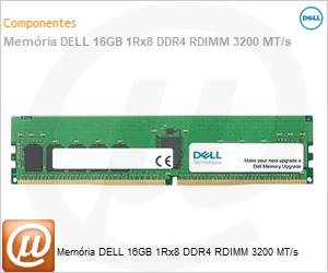 AA799064 - Memria DELL 16GB 1Rx8 DDR4 RDIMM 3200 MT/s 