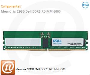 AC830717 - Memria 32GB Dell DDR5 RDIMM 5600 