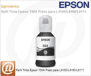 T504120-AL - Refil Tinta Epson T504 Preto para L4150/L4160/L6171