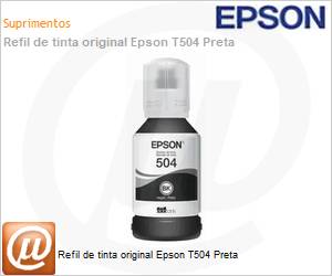 T504122-BR - Refil de tinta original Epson T504 Preta