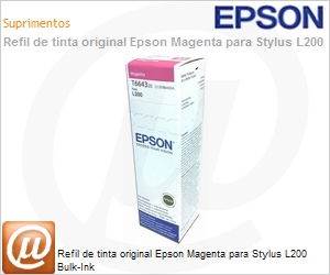 T664320-AL - Refil de tinta original Epson Magenta para Stylus L200 Bulk-Ink