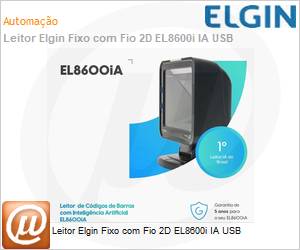 46EL8600IM00 - Leitor Elgin Fixo com Fio 2D EL8600i IA USB 