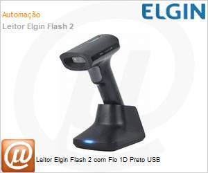 46FLASH2CBU0 - Leitor Elgin Flash 2 com Fio 1D Preto USB