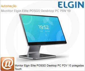 46PDTELT1000 - Monitor Elgin Elite POSGO Desktop PC PDV 10 polegadas Touch 
