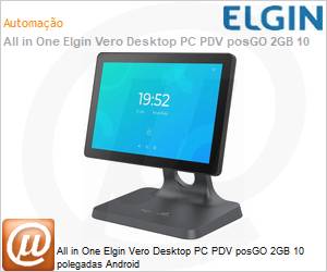 46PGVERO2160 - All in One Elgin Vero Desktop PC PDV posGO2GB 10 polegadas Android 
