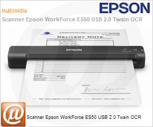 B11B252201 - Scanner Epson WorkForce ES-50 USB 2.0 Twain OCR 