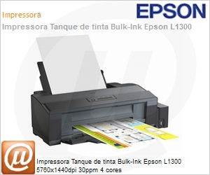 C11CD81302 - Impressora Tanque de tinta Bulk-Ink Epson L1300 5760x1440dpi 30ppm 4 cores