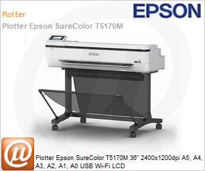 C11CJ54201 - Plotter Epson SureColor T5170M 36" 2400x1200dpi A5, A4, A3, A2, A1, A0 USB Wi-Fi LCD