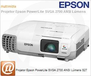 V11H694024 - Projetor Epson PowerLite SVGA 2700 ANSI Lmens S27