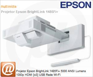 V11H919021 - Projetor Epson BrightLink 1485Fi+ 5000 ANSI Lumens 1080p HDMI [x3] USB Rede Wi-Fi 