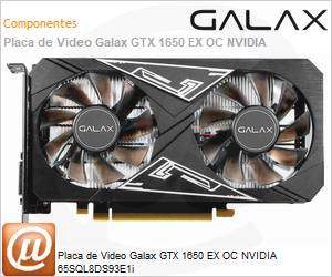 65SQL8DS93E1A - Placa de Video Galax GTX 1650 EX OC NVIDIA 65SQL8DS93E1i 