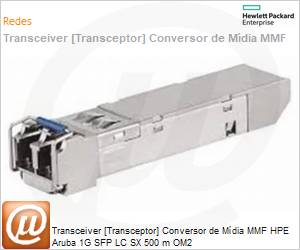 J4858D - Transceiver [Transceptor] Conversor de Mdia MMF HPE Aruba 1G SFP LC SX 500 m OM2 