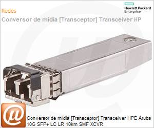 J9151E - Conversor de mdia [Transceptor] Transceiver HPE Aruba 10G SFP+ LC LR 10km SMF XCVR 