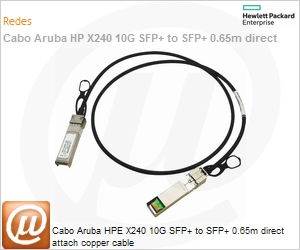 JD095C - Cabo DAC HPE Aruba X240 10G SFP+ SFP + 0.65m 