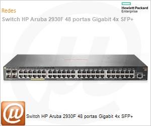 JL254A - Switch Gigabit 52 portas HPE Aruba 2930F 48G 4SFP+ (48 x Gigabit; 4 x SFP+ 10GbE) Gerencivel Layer 3 Empilhvel 