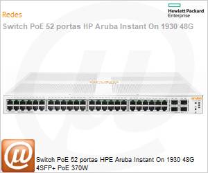 JL686B - Switch PoE 52 portas HPE Aruba Instant On 1930 48G 4SFP+ PoE 370W 