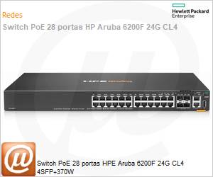 JL725A - Switch PoE 28 portas HPE Aruba 6200F 24G CL4 4SFP+370W 