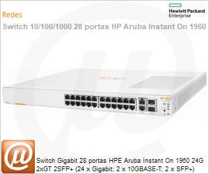 JL806A - Switch Gigabit 28 portas HPE Aruba Instant On 1960 24G 2xGT 2SFP+ (24 x Gigabit; 2 x 10GBASE-T; 2 x SFP+) Gerencivel 