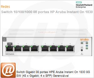 JL810A - Switch Gigabit 08 portas HPE Aruba Instant On 1830 8G SW (48 x Gigabit; 4 x SFP) Gerencivel