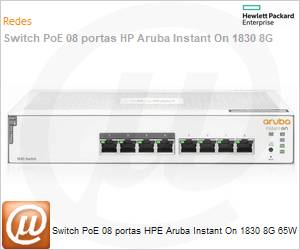 JL811A - Switch PoE 08 portas HPE Aruba Instant On 1830 8G 65W 