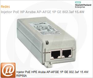R6P68A-REGE - Injetor PoE HPE Aruba AP-AFGE 1P GE 802.3af 15.4W R6P68A 