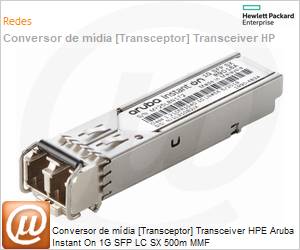 R9D16A - Conversor de mdia [Transceptor] Transceiver HPE Aruba Instant On 1G SFP LC SX 500m MMF
