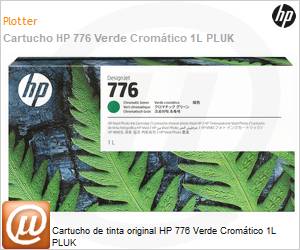 1XB03A - Cartucho de tinta original HP 776 Verde Cromtico 1L PLUK 