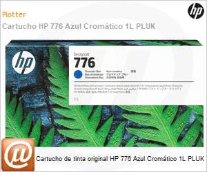 1XB04A - Cartucho de tinta original HP 776 Azul Cromtico 1L PLUK 