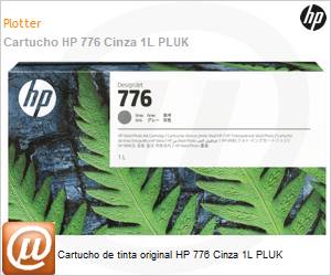 1XB05A - Cartucho de tinta original HP 776 Cinza 1L PLUK 